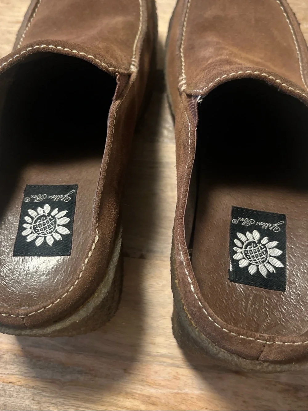 Yellow Box Brown Suede Wedge Slip-Ons Depot